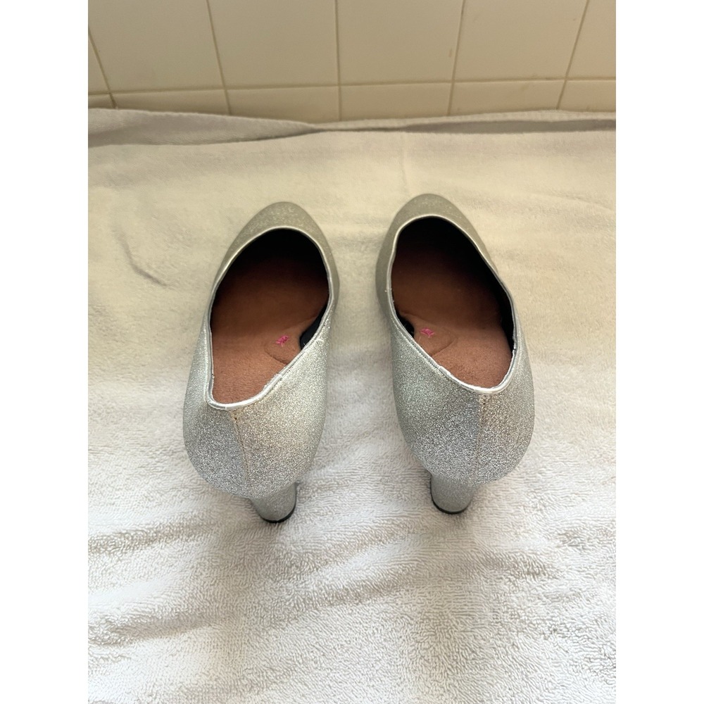 Ros Hommerson Sparkly Heels Size 11 Silver - Picture 11 of 13